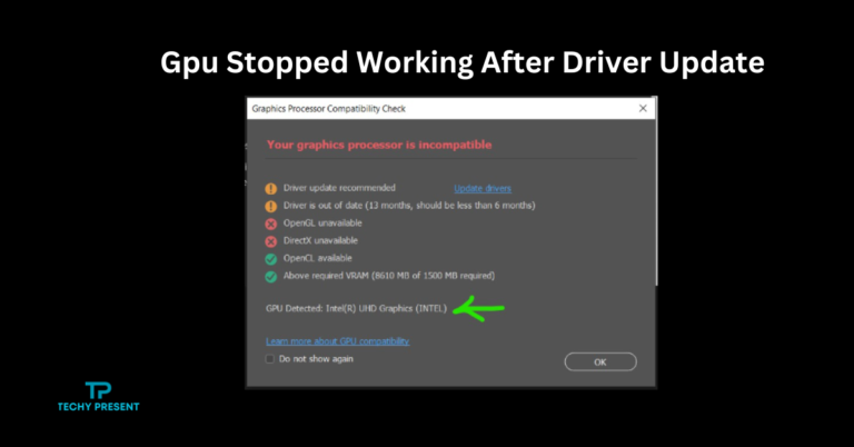 Gpu Stopped Working After Driver Update: Troubleshooting Tips.